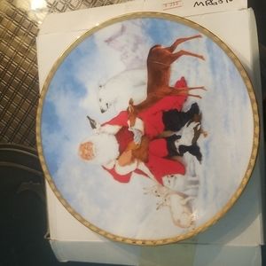 Santa's Animal Kingdom Studio Collection 8.5" Plate Tom Rubel 1994 Japan…